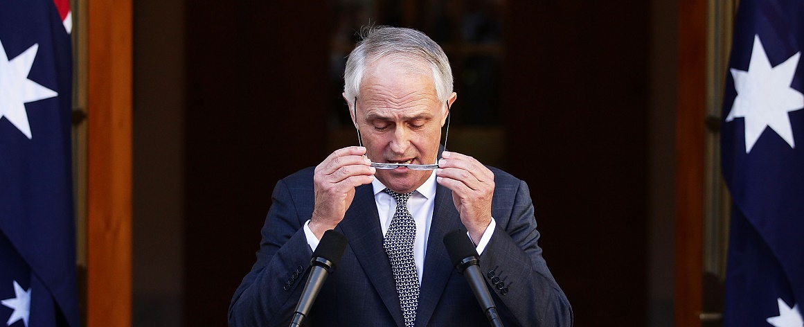 Prime Minister Malcolm Turnbull announces his Ministry during a press conference in the Prime Ministers courtyard at Parliament House on September 20, 2015 in Canberra, Australia. Malcolm Turnbull was sworn in as Prime Minister on Tuesday after defeating Tony Abbott in a leadership ballot.